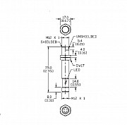 AM1-A0-1H Индуктивный датчик, корпус 12 мм x 75 мм, NPN / PNP, выход NO, расстояние обнаружения 2 мм Москва