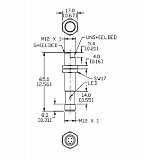 AM1-AN-1H Индуктивный датчик, корпус 12 мм x 75 мм, NPN, выход NO, расстояние обнаружения 2 мм Москва