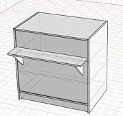 Прилавок рабочий стол с полкой под сумки Краснодар