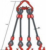 Строп канатный четырехветьевой 4СК-10,0 3М 5 Т-КРЮК Сургут