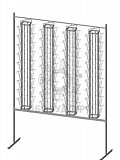 Б.ВР.18 Стенд для буклетов 4 дисплея 36 ячеек А5 Краснодар