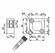 CXP-AN-1F Фотоэлектрический датчик, прямоугольный, поляризованный световозвращающий, дистанция 2м Москва