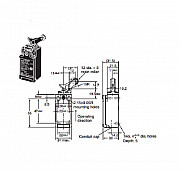 D4N-1172 Концевой выключатель безопасности, Однонаправленный рычаг с роликом (вертикальный), 1NC/1NO Москва