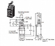 D4N-1262 Концевой выключатель безопасности, Однонаправленный рычаг с роликом (горизонтальный) Москва