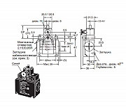 D4N-8F31 Концевой выключатель безопасности, Приподнятый шток, 2NC/1NO (MBB contact-/-замедленного-де Москва