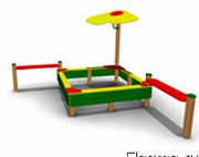 Песочница с двумя лавочками Размеры: 3400 х 3400 х 2090мм Пермь