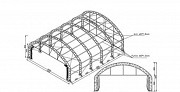 Ангар арочный с вертикальной стойкой Омск