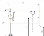 Кран консольный ручной 0.25 тн, вылет 2 м, в-п 4 м Уфа