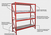 Среднегрузовые полочные стеллажи для склада Магнитогорск