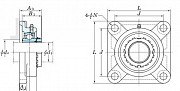 Корпусной подшипник в сборе UKF218 Саратов