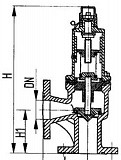 524-03.050 Клапан предохранительный фланцевый угловой Ростов-на-Дону
