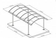Комплекты готовые навесов для стоянки автомобиля Омск