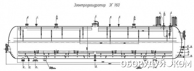 Электродегидратор горизонтальный чертеж