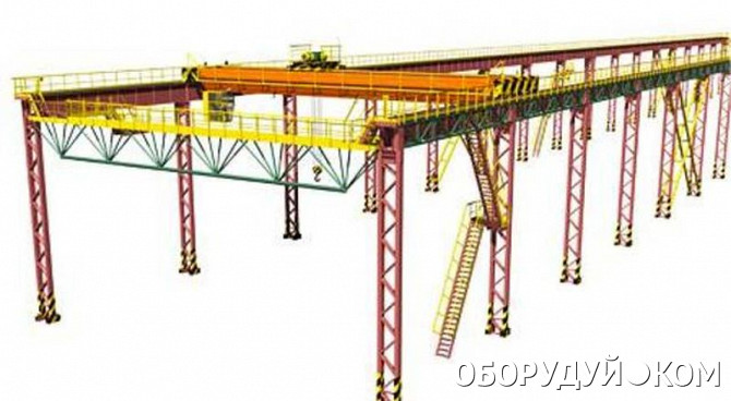 Кран балка, подкрановый путь, крановая эстакада. Открытая крановая эстакада. Крановая эстакада для крана опорного. Эстакада для крана. Портальные крановые системы.