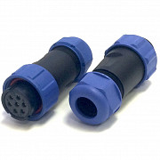 SP2113/S7 Разъем мама, IP68, 7 pin пайка, до 15A, до 500V, Ответный разъем блочное гнездо, крепление Москва