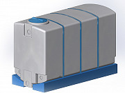 3750 литров (с полным сливом) в обрешетке пластиковая прямоугольная емкость Москва