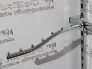 Кронштейн наклонный изогнутый на овальную трубу 7 шариков, d19мм, L350мм, хром U8501N Челябинск