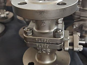 Кран шаровой двухсоставной фланцевый из нержавейки 321, 316Ti с рукояткой Омск