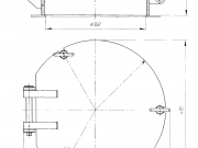 Крышка ДУ Ø 350 светового люка барашковыми задрайками Санкт-Петербург