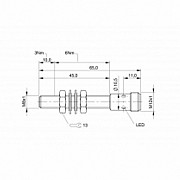 BES M08MH1-PSC20B-S04G Индуктивный датчик PNP, NO, M08x65 mm Balluff BES0028 Москва