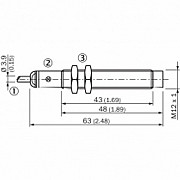 IME12-04NPOZW2S Индуктивный датчик M12, диапазон измерения 4 мм, Sick Москва