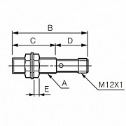 PRCM12-2DN Индуктивный датчик 2мм, M12 круглый, экранированный, NPN NO, 3-проводный разъем, 12-24 В Москва