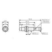 PRCM12-4AC Индуктивный датчик 4 мм, M12 круглый, неэкранированный, NC, разъем, 90-250 В переменного Москва