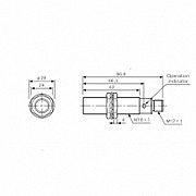 PRCML18-5DN2 Индуктивный датчик 18 мм, экранированный, DC, NPN, NC, разъем, 12 - 24 В постоянного то Москва