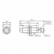 PRCML18-8DN2 Индуктивный датчик 18 мм, без экранирования, DC, NPN, NC, разъем, 10-30 В постоянного т Москва