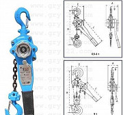 Таль ручная рычажная тип HSH-C усиленная Китай. 1тн.,3метра Барнаул